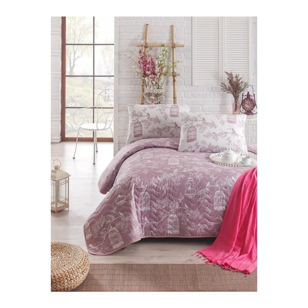 Prošiveni prekrivač za bračni krevet s jastučnicama Samuel 200 x 220 cm