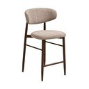 Bež/tamno smeđa podstavljena barska stolica (visine sjedala 65 cm) Levanto – House Nordic