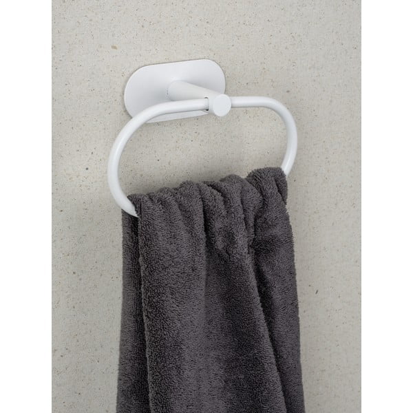 Bijeli samoljepljiv držač za ručnike od nehrđajućeg čelika Orea – Wenko-image-1