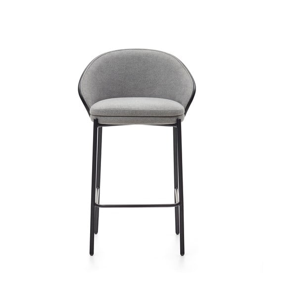 Crna/siva barska stolica (visine sjedala 65 cm) Eamy – Kave Home-image-2