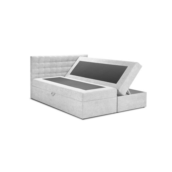 Svijetlo sivi bračni krevet Mazzini Beds Jade, 160 x 200 cm-image-2