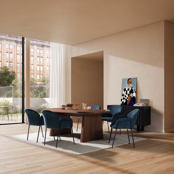 Plave podstavljene blagovaonske stolice u setu 2 kom Aslin – MOME-image-1