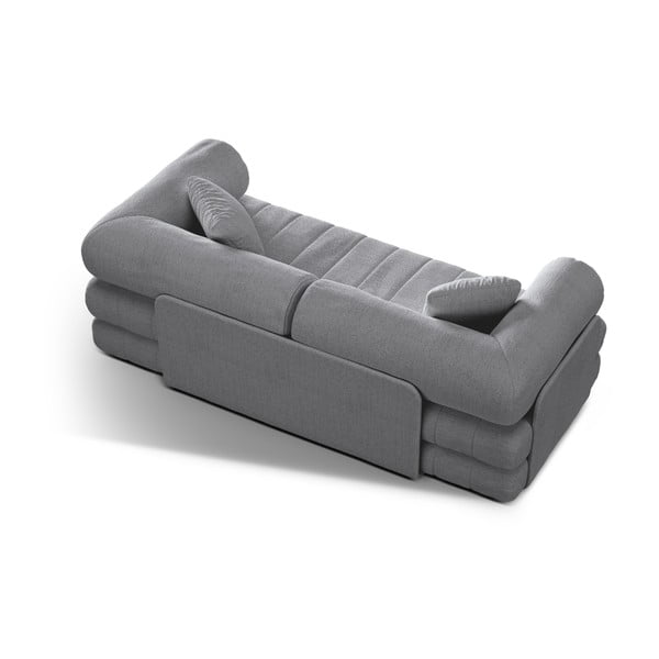 Svijetlo siva sklopiva sofa od bouclé tkanine 206 cm Kemi – Cosmopolitan Design-image-3