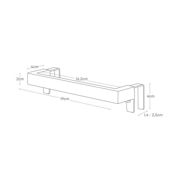Crni viseći držač za kuhinjske ručnike Tower – YAMAZAKI-image-4