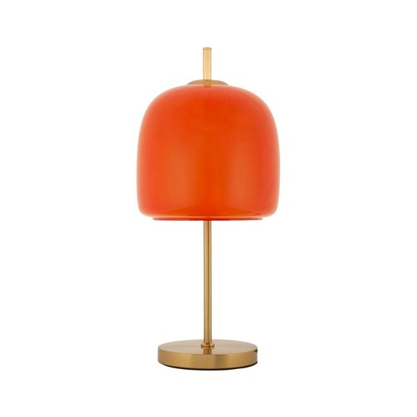 Narančasta/u zlatnoj boji metalna stolna lampa sa staklenim sjenilom (visina 53 cm) Oldy – Mauro Ferretti