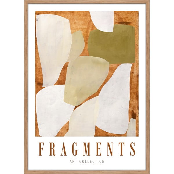 Plakat s okvirom 52x72 cm Fragments    – Malerifabrikken