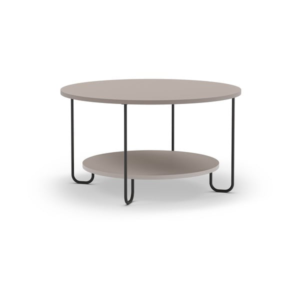 Sivi okrugao stolić za kavu ø 80 cm Tonka – Marckeric-image-2