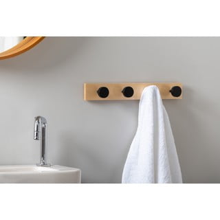 Crna zidna vješalica od masivnog bora  Knobs – PT LIVING