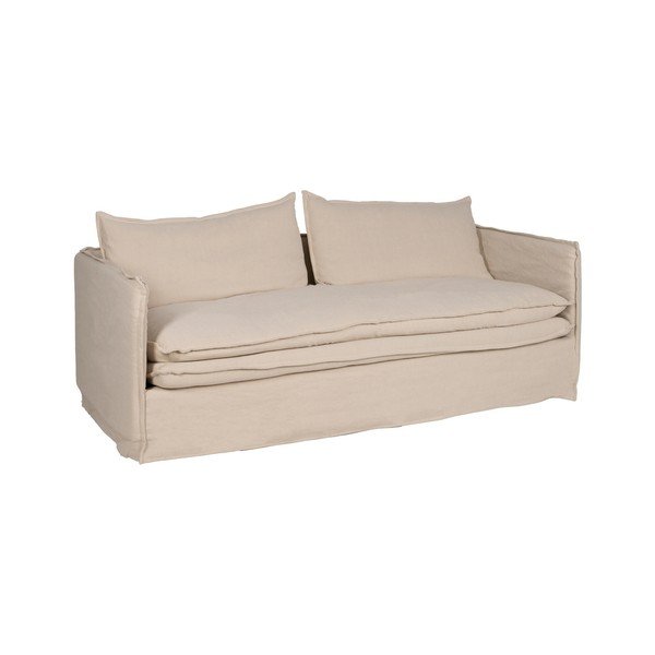 Krem lanena sofa 210 cm – Ixia-image-2