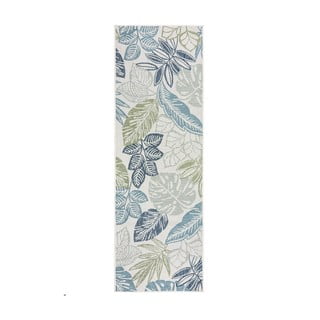 Zeleni/plavi unutarnji i vanjski tepih 80x230 cm Bella Leaf – Flair Rugs