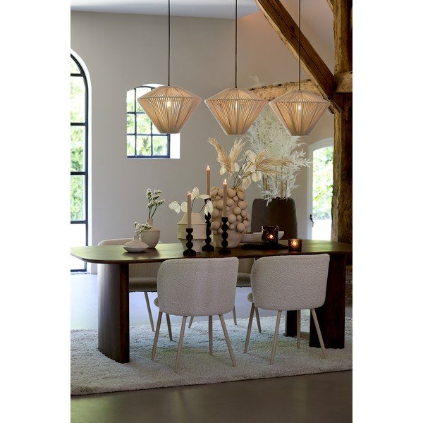 Krem podstavljena blagovaonska stolica Elyna – Light & Living-image-2