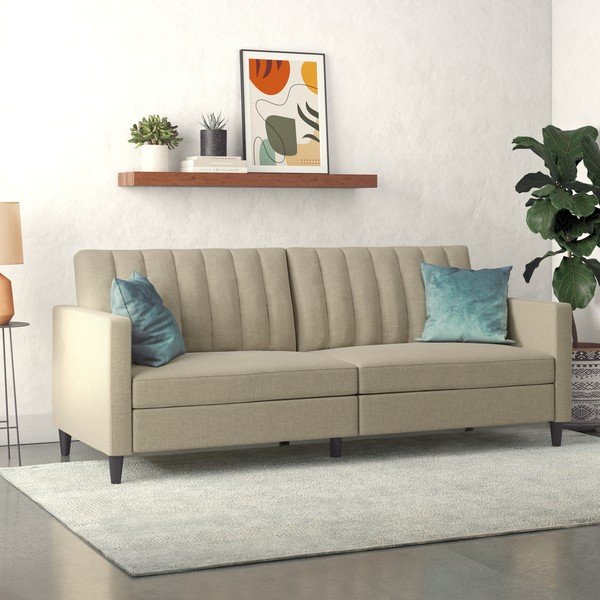 Bež sklopiva sofa 86 cm Celine – Støraa-image-1