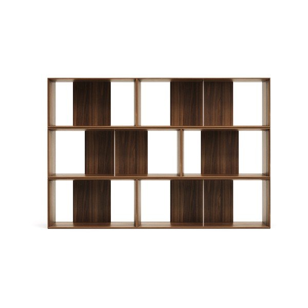 Modularni sustav polica 6 kom u dekoru oraha u prirodnoj boji 168x114 cm Litto – Kave Home