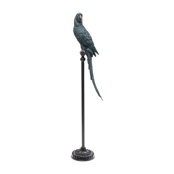 Plavo-zelena ukrasna skulptura u obliku papagaja Kare Design