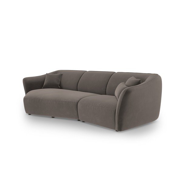 Smeđa baršunasti kutna garnitura Tokyo – Cosmopolitan Design-image-2