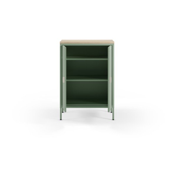 Mentol zeleni/u prirodnoj boji metalni ormarić 70x100x40 cm Sayla – Marckeric-image-2