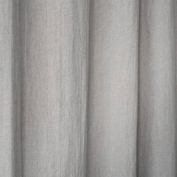 Siva lanena zavjesa s petljama Linen Tales Night Time, 250 x 140 cm-image-1