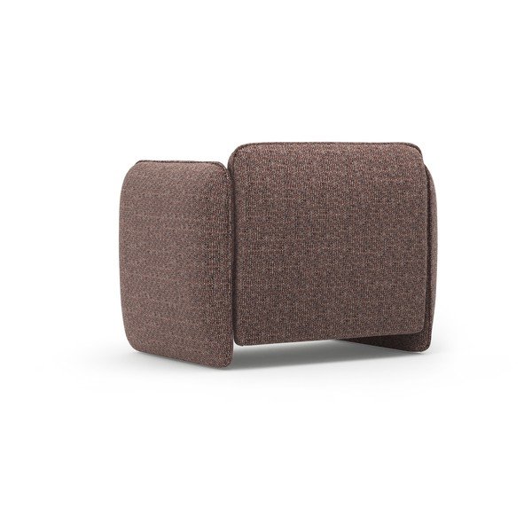 Smeđa fotelja od šenila Georgia – Micadoni -image-3