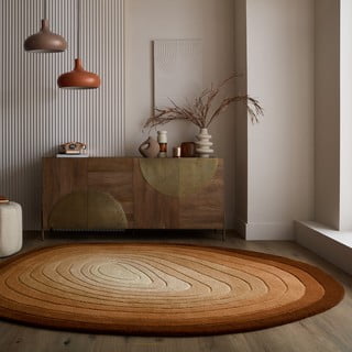 Ciglasti vunen tepih 200x290 cm Puddle Ombre Wool – Flair Rugs