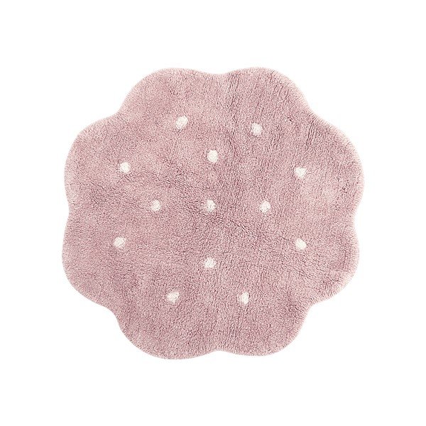Ružičasti periv/ručno rađen pamučan dječji tepih ø90 cm Mini Biscuit Vintage Nude – Lorena Canals