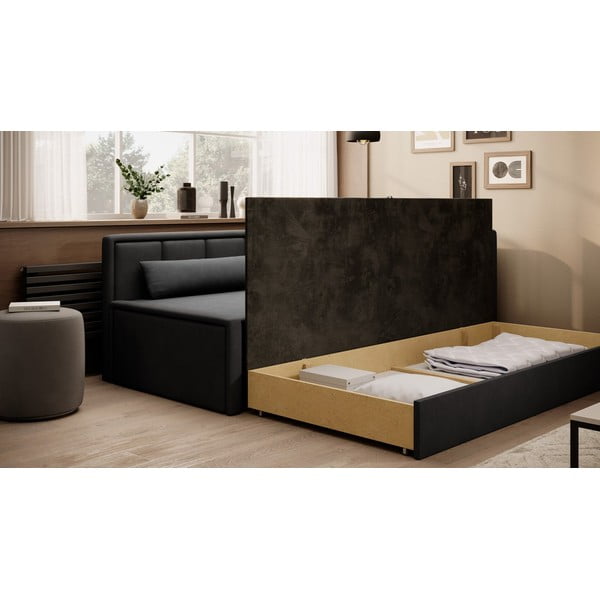 Tamno siva sklopiva/s prostorom za odlaganje sofa od šenila 214 cm Fulgeo – ELTAP-image-3