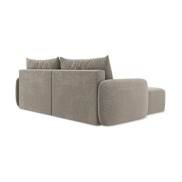 Bež sklopiva/s prostorom za odlaganje kutna garnitura (s lijevim kutom) Kalena – Makamii-image-4