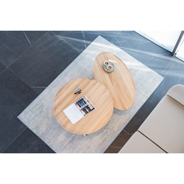 Okrugli stolić od hrastovine u prirodnoj boji ø 100 cm Mu - Gazzda-image-2