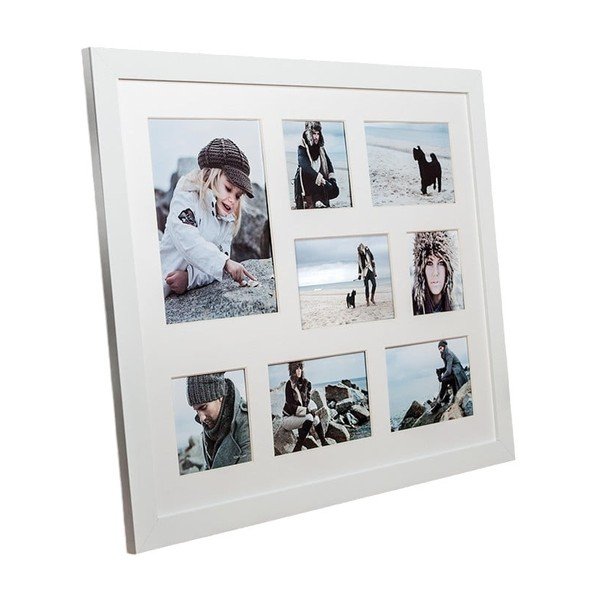 Bijeli okvir za 8 fotografija Styler Narvik, 51 x 41 cm