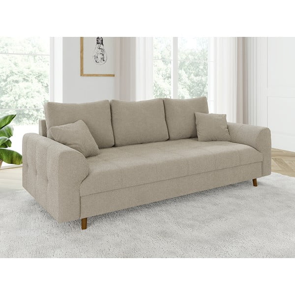 Bež sofa od bouclé tkanine 210 cm Ariella – Ropez-image-3