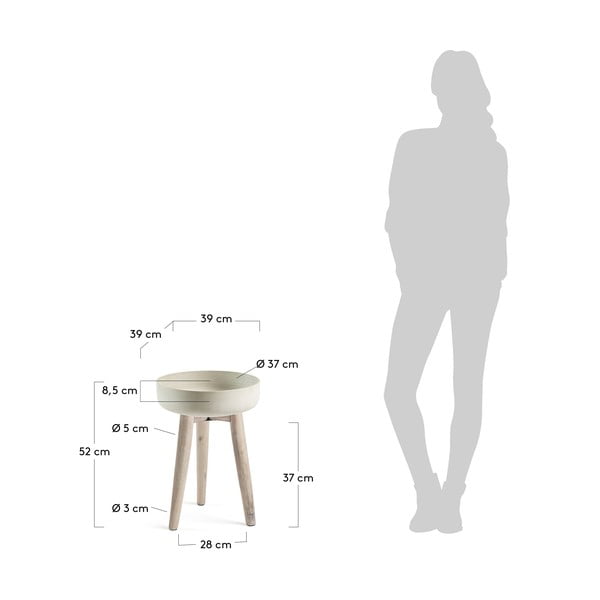Sivi stalak za cvijeće La Forma Stahl, Ø 39 cm-image-4