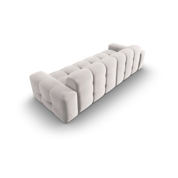 Svijetlo siva baršunasta sofa 255 cm Kendal - Micadoni Home-image-4