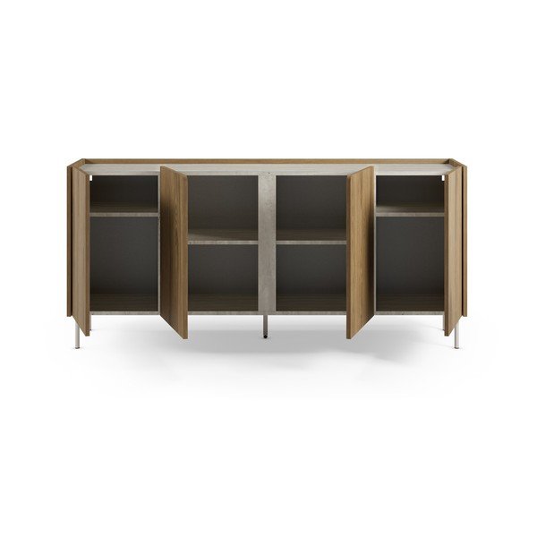 Komoda u dekoru hrasta u prirodnoj boji 180x83x40,5 cm Lucile – Marckeric-image-2