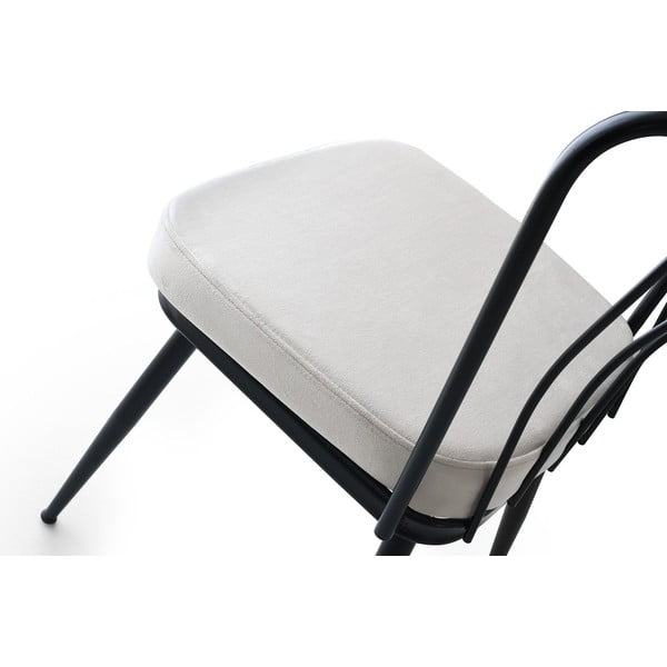 Bijelo-crne metalne blagovaonske stolice u setu 2 kom Yildiz – Kalune Design-image-4