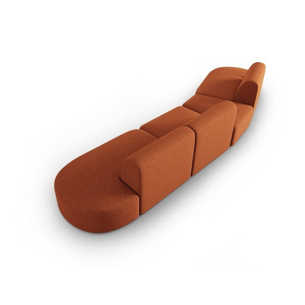 Sofa od šenila boja terakote s lijevim kutom 428 cm Paolo – Milo Casa-image-3