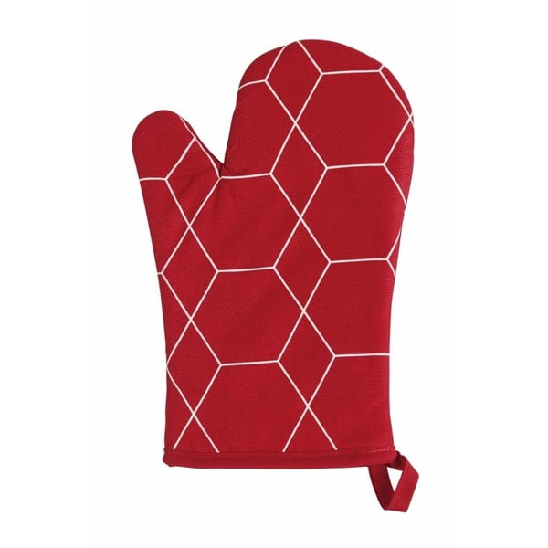 Crvena kuhinjska rukavica ZicZac Hexagon