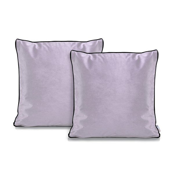 Set od 2 svjetloljubičaste jastučnice DecoKing Rimavelvet Lilac, 45 x 45 cm-image-1