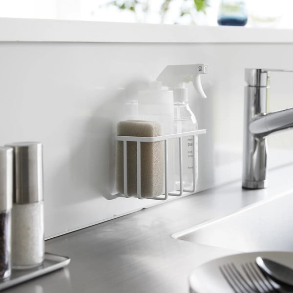 Bijeli metalni držač za deterdžente s postavljanjem bez bušenja Film Hook – YAMAZAKI-image-4