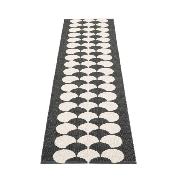 Crna/krem unutarnja i vanjska staza 70x250 cm Poppy Black Vanilla – Pappelina