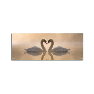 Slika na platnu Swan Love, 90 x 30 cm