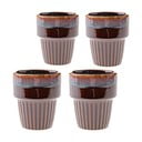 Smeđe keramičke šalice u setu 4 kom za espresso 100 ml Tone – Dakls