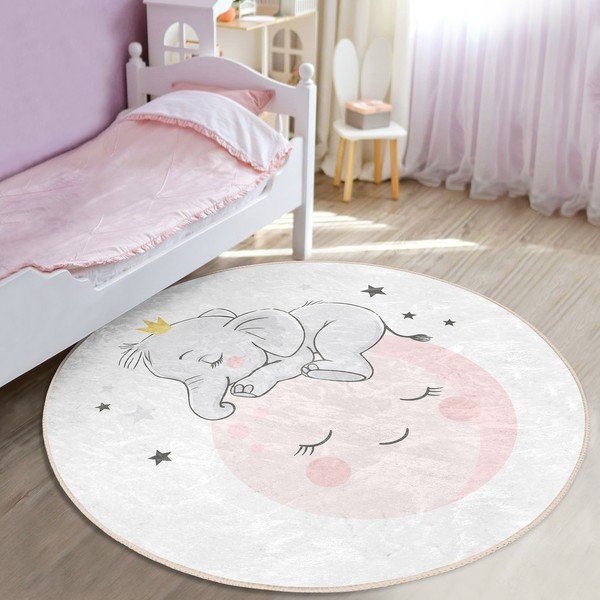 Bijeli dječji tepih ø 120 cm Comfort – Mila Home-image-2
