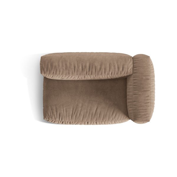 Svjetlo smeđa baršunasti modularna sjedeća garnitura (s desnim kutom) Martina – Micadoni -image-3