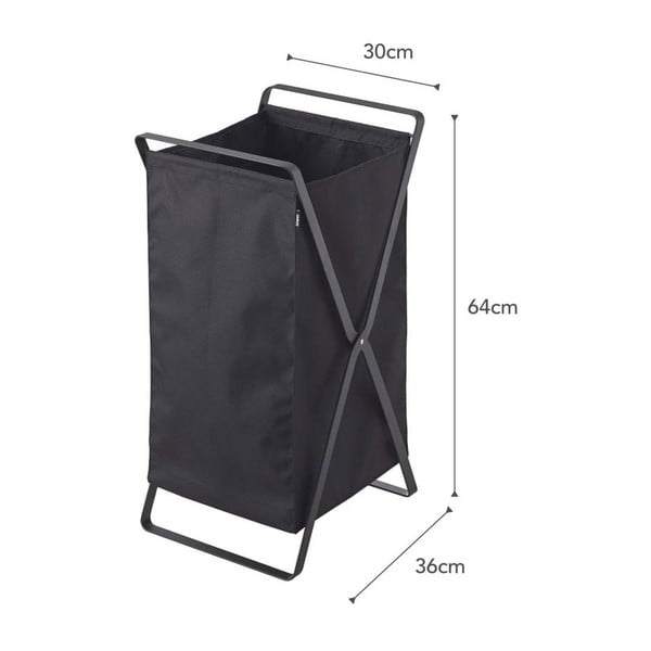 Crna košara za rublje YAMAZAKI Tower Laundry-image-2