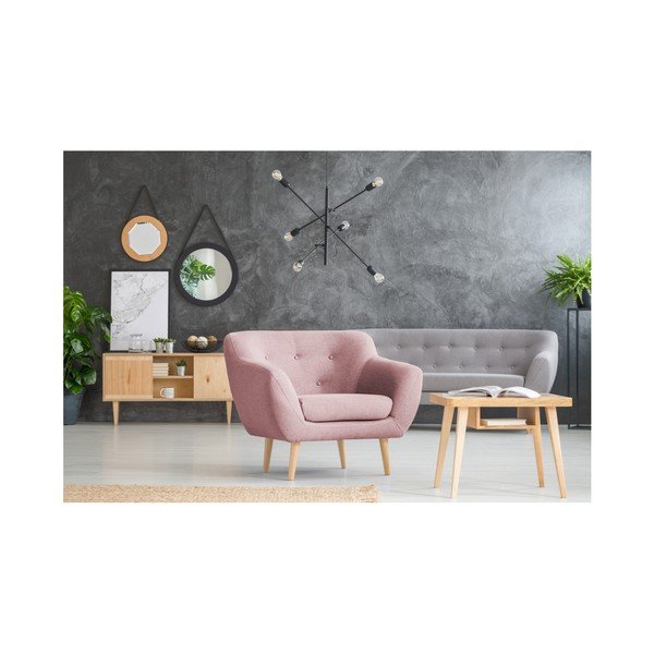 Roza fotelja sa laganim nogama Mazzini Sofas Sicile-image-4