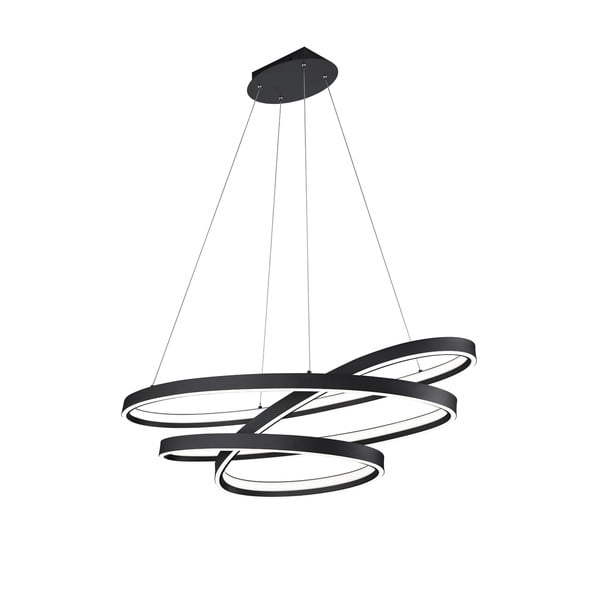 Crna LED viseća svjetiljka s metalnim sjenilom Ciola – CINQUE