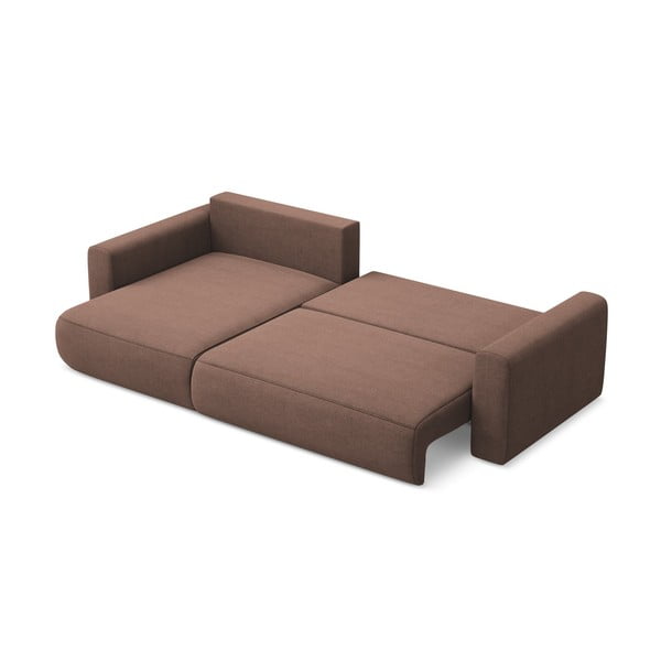 Ružičasta sklopiva/s prostorom za odlaganje kutna garnitura (s lijevim kutom/s ležaljkom) Kapua – Makamii-image-4