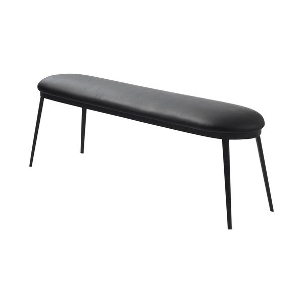 Crna klupa od imitacije kože Gain – Unique Furniture-image-2