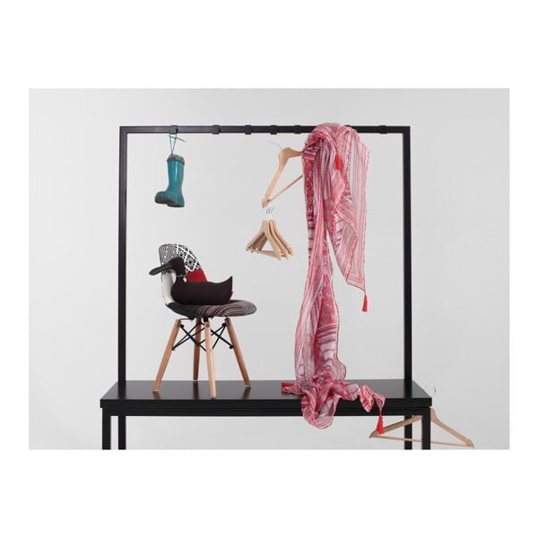 Crna vješalica s crnom klupom za sjedenje CustomForm Next, širine 120 cm-image-1