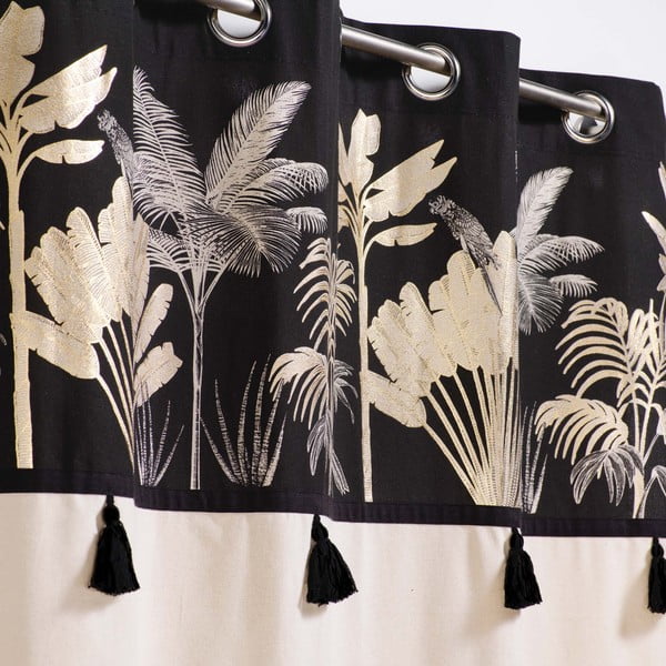 Crna/bež zavjesa 140x240 cm Karaba – douceur d'intérieur-image-1