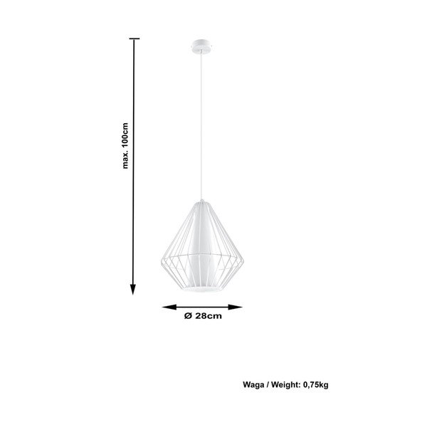 Bijela viseća lampa Sollux Alfredo-image-4